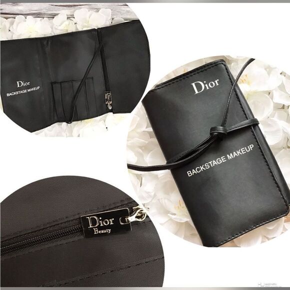 NWOT Christian Dior Beauty Black Backstage Makeup, Makeup Brush Travel Pouch. - Picture 1 of 6